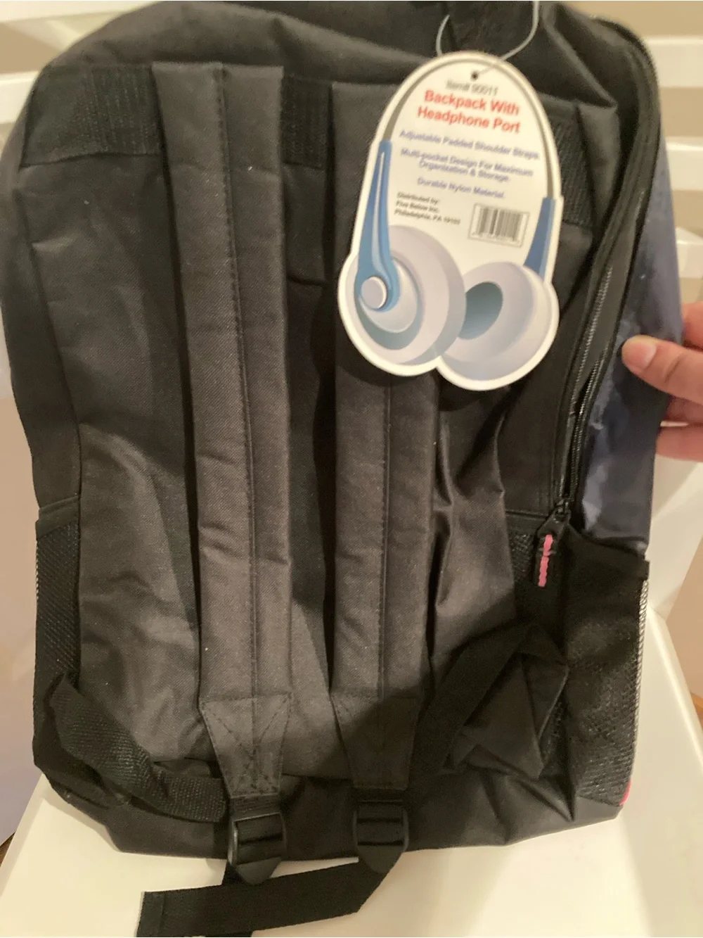 Backpack with Neon Pink Highlights
